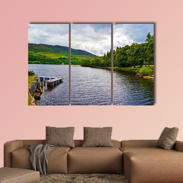 Loch Ness From Fort Augustus Canvas Wall Art-3 Horizontal-Gallery Wrap-37" x 24"-Tiaracle