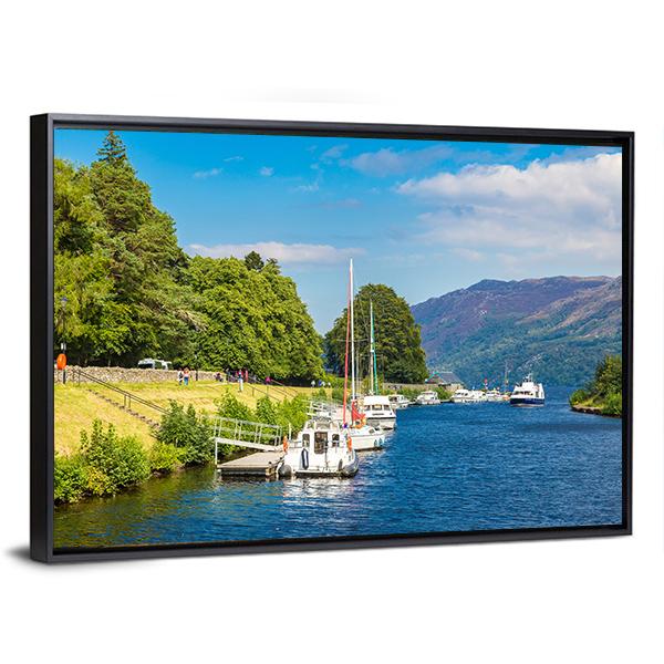Loch Ness Lake Canvas Wall Art-3 Horizontal-Gallery Wrap-25" x 16"-Tiaracle