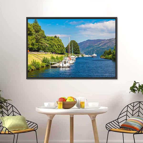 Loch Ness Lake Canvas Wall Art-3 Horizontal-Gallery Wrap-25" x 16"-Tiaracle