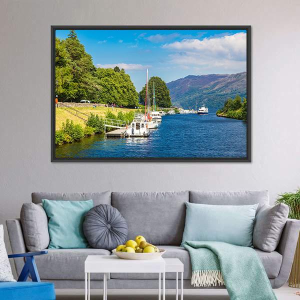 Loch Ness Lake Canvas Wall Art-3 Horizontal-Gallery Wrap-25" x 16"-Tiaracle