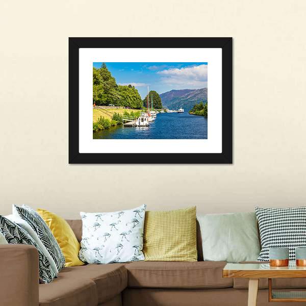 Loch Ness Lake Canvas Wall Art-3 Horizontal-Gallery Wrap-25" x 16"-Tiaracle