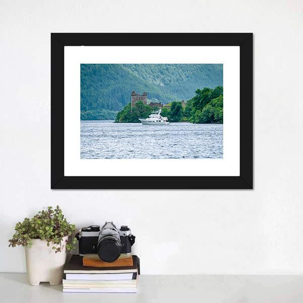 Loch Ness Urquhart Castle Panoramic Canvas Wall Art-1 Piece-36" x 12"-Tiaracle