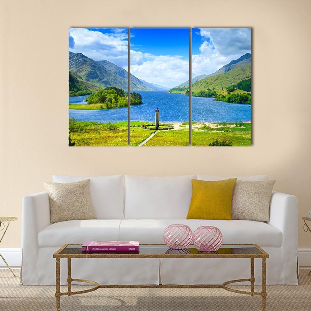 Loch Shiel Scotland Canvas Wall Art-3 Horizontal-Gallery Wrap-37" x 24"-Tiaracle
