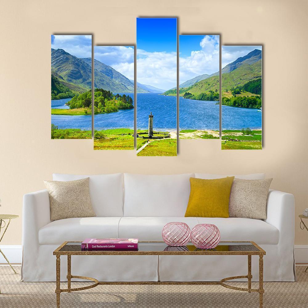 Loch Shiel Scotland Canvas Wall Art-5 Pop-Gallery Wrap-47" x 32"-Tiaracle