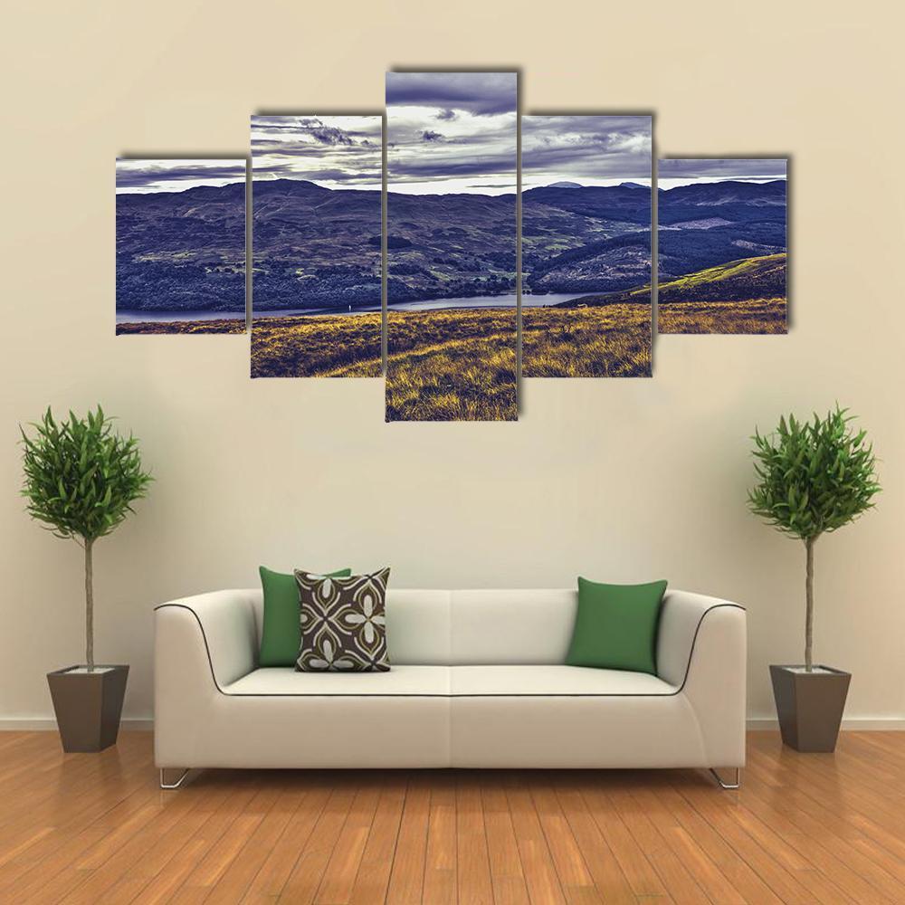 Loch Tay Scotland Canvas Wall Art-5 Star-Gallery Wrap-62" x 32"-Tiaracle