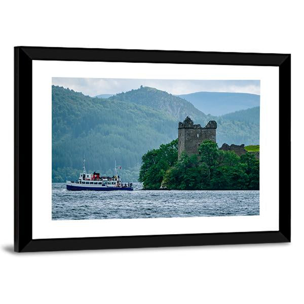 Lochness Urquhart Castle Canvas Wall Art-3 Horizontal-Gallery Wrap-25" x 16"-Tiaracle