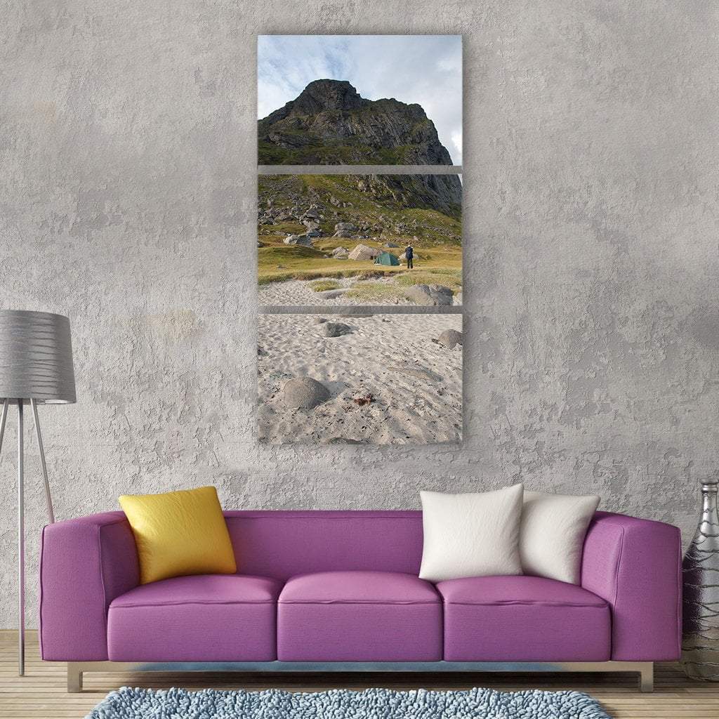 Lofoten Islands &amp; Mountains Vertical Canvas Wall Art-3 Vertical-Gallery Wrap-12" x 25"-Tiaracle