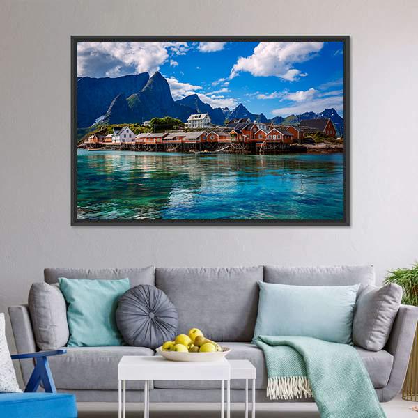 Lofoten Islands Canvas Wall Art-3 Horizontal-25" x 16"-Gallery Wrap-Tiaracle