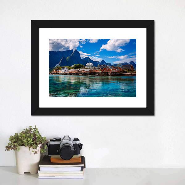 Lofoten Islands Canvas Wall Art-1 Piece-20" x 16"-Framed Print-Tiaracle