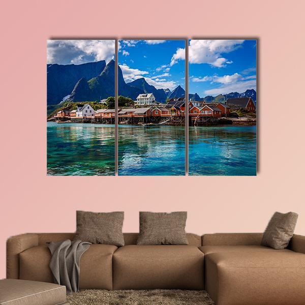 Lofoten Islands Canvas Wall Art-3 Horizontal-37" x 24"-Gallery Wrap-Tiaracle