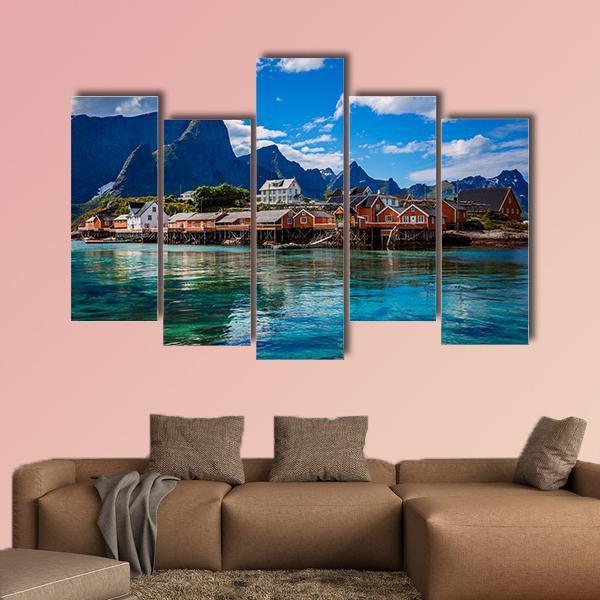 Lofoten Islands Canvas Wall Art-5 Pop-47" x 32"-Gallery Wrap-Tiaracle
