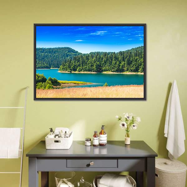 Lokvarsko Lake Croatia Canvas Wall Art-1 Piece-Floating Frame-24" x 16"-Tiaracle