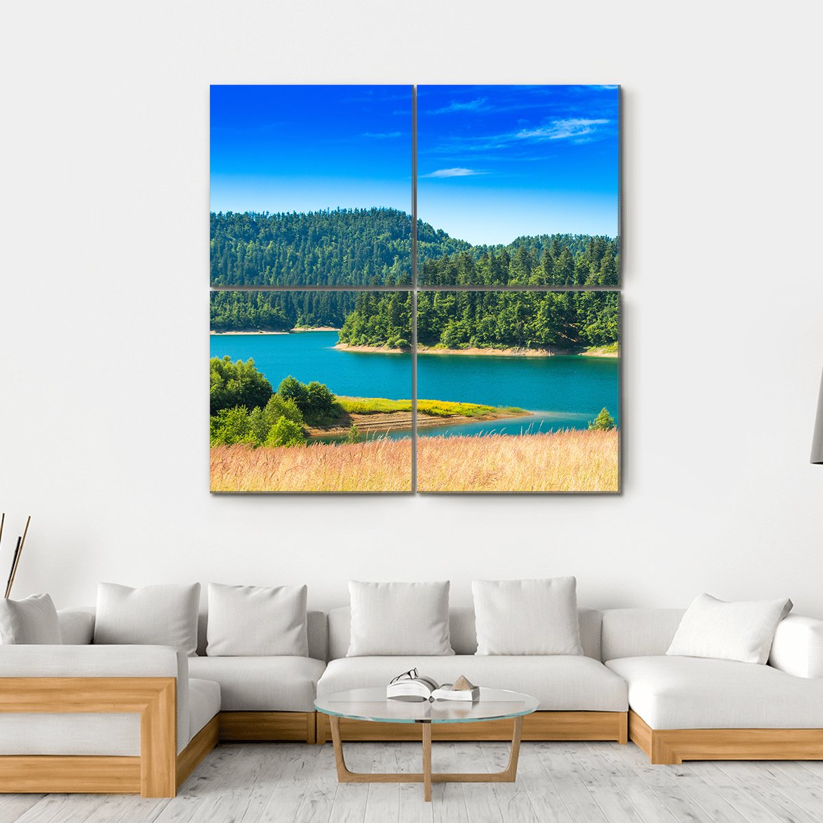 Lokvarsko Lake Croatia Canvas Wall Art-4 Square-Gallery Wrap-17" x 17"-Tiaracle