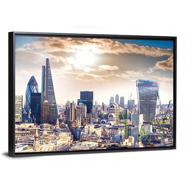 London Modern District Canvas Wall Art-3 Horizontal-Gallery Wrap-25" x 16"-Tiaracle