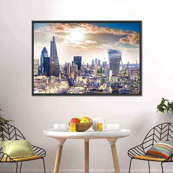 London Modern District Canvas Wall Art-3 Horizontal-Gallery Wrap-25" x 16"-Tiaracle