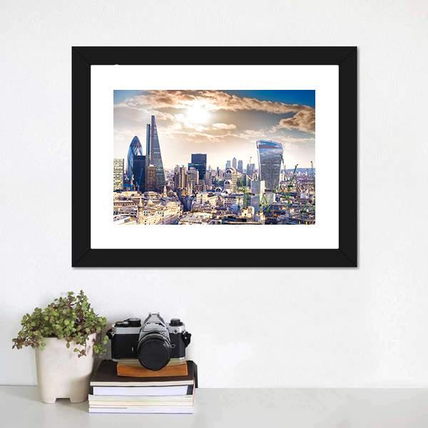 London Modern District Canvas Wall Art-1 Piece-Framed Print-20" x 16"-Tiaracle