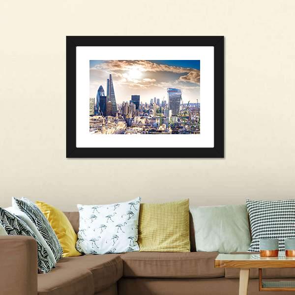 London Modern District Canvas Wall Art-3 Horizontal-Gallery Wrap-25" x 16"-Tiaracle