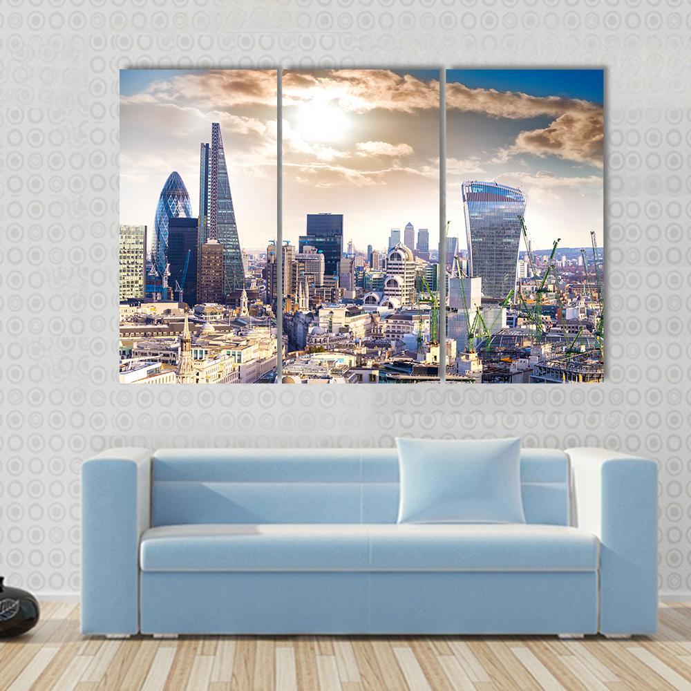 London Modern District Canvas Wall Art-3 Horizontal-Gallery Wrap-37" x 24"-Tiaracle