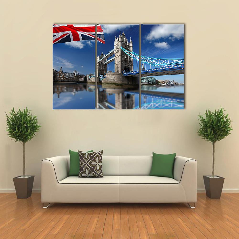 London Tower Bridge Canvas Wall Art-3 Horizontal-Gallery Wrap-25" x 16"-Tiaracle