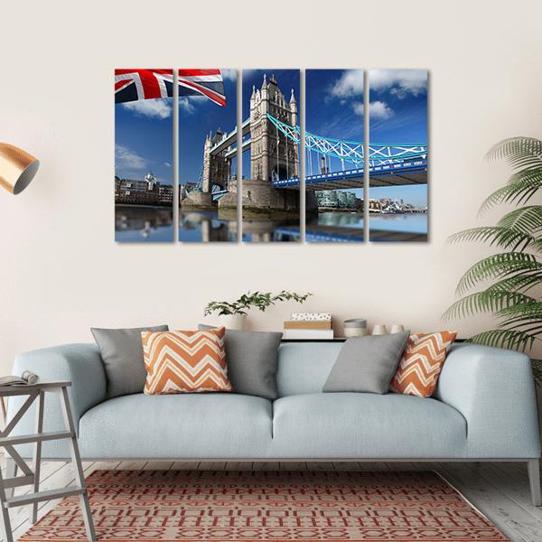 London Tower Bridge Canvas Wall Art-5 Horizontal-Gallery Wrap-22" x 12"-Tiaracle
