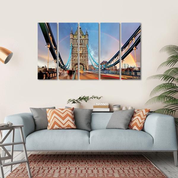 London Tower Bridge Canvas Wall Art-5 Horizontal-Gallery Wrap-22" x 12"-Tiaracle