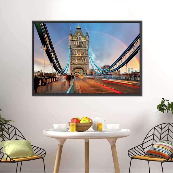 London Tower Bridge Canvas Wall Art-5 Horizontal-Gallery Wrap-22" x 12"-Tiaracle