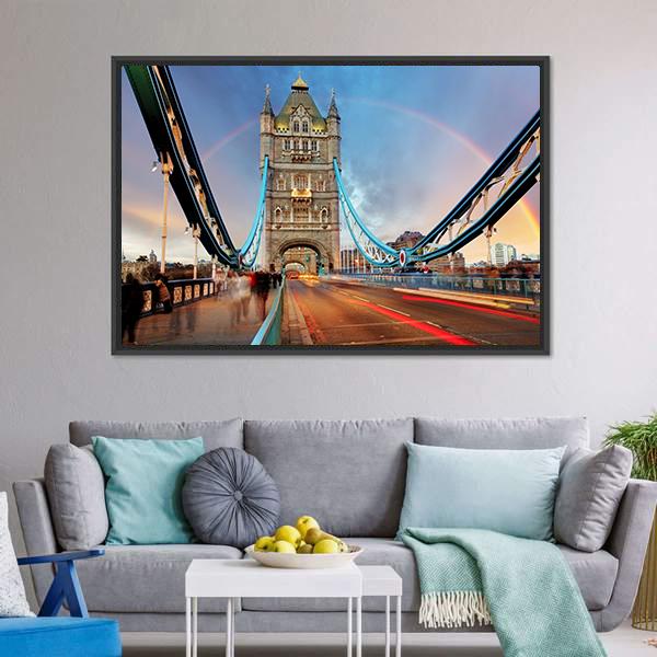 London Tower Bridge Canvas Wall Art-3 Horizontal-Gallery Wrap-25" x 16"-Tiaracle