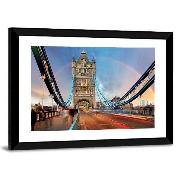 London Tower Bridge Canvas Wall Art-5 Horizontal-Gallery Wrap-22" x 12"-Tiaracle