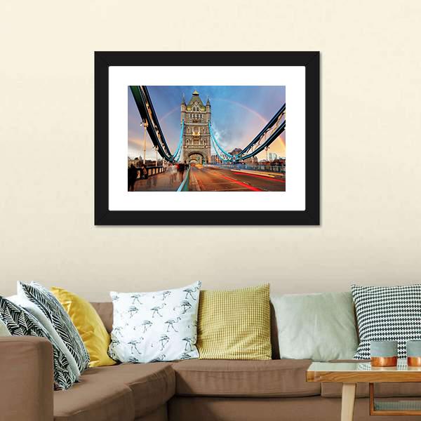 London Tower Bridge Canvas Wall Art-5 Horizontal-Gallery Wrap-22" x 12"-Tiaracle