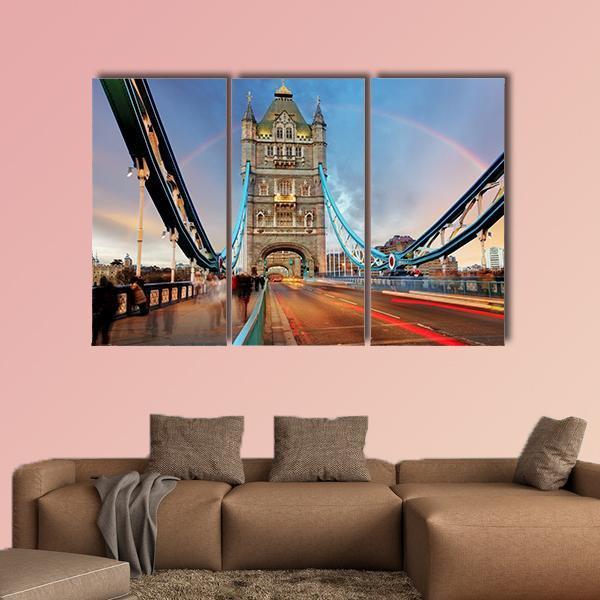 London Tower Bridge Canvas Wall Art-3 Horizontal-Gallery Wrap-37" x 24"-Tiaracle