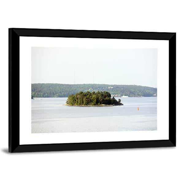 Lonely Island In Sweden Canvas Wall Art-3 Horizontal-Gallery Wrap-25" x 16"-Tiaracle