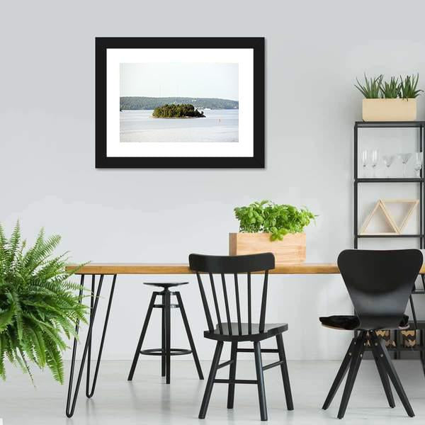 Lonely Island In Sweden Canvas Wall Art-3 Horizontal-Gallery Wrap-25" x 16"-Tiaracle
