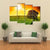 Tree In Field At Sunset Canvas Wall Art-4 Pop-Gallery Wrap-50" x 32"-Tiaracle