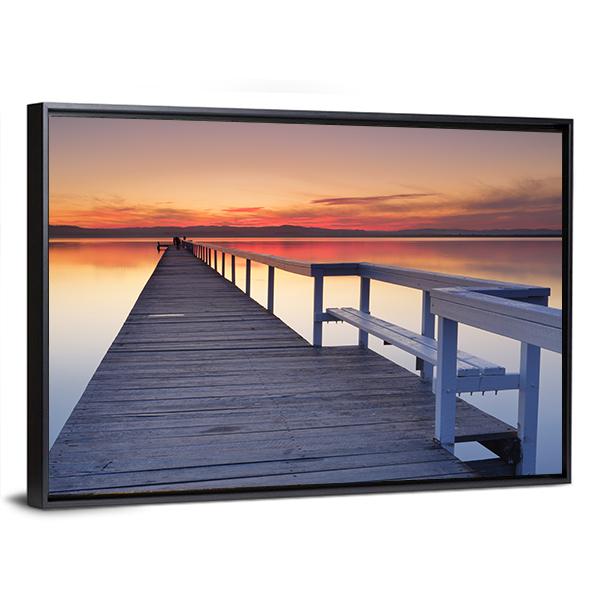 Long Jetty Canvas Wall Art-3 Horizontal-Gallery Wrap-25" x 16"-Tiaracle