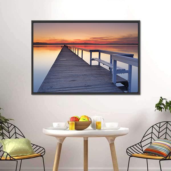 Long Jetty Canvas Wall Art-3 Horizontal-Gallery Wrap-25" x 16"-Tiaracle