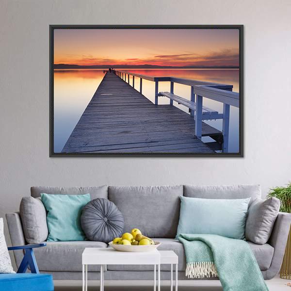Long Jetty Canvas Wall Art-3 Horizontal-Gallery Wrap-25" x 16"-Tiaracle