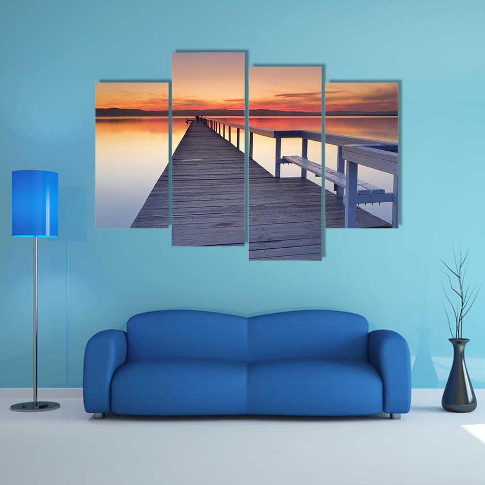 Long Jetty Canvas Wall Art-4 Pop-Gallery Wrap-50" x 32"-Tiaracle