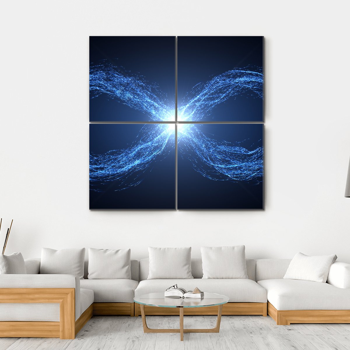 Loop Of Moving Energy Canvas Wall Art-4 Square-Gallery Wrap-17" x 17"-Tiaracle