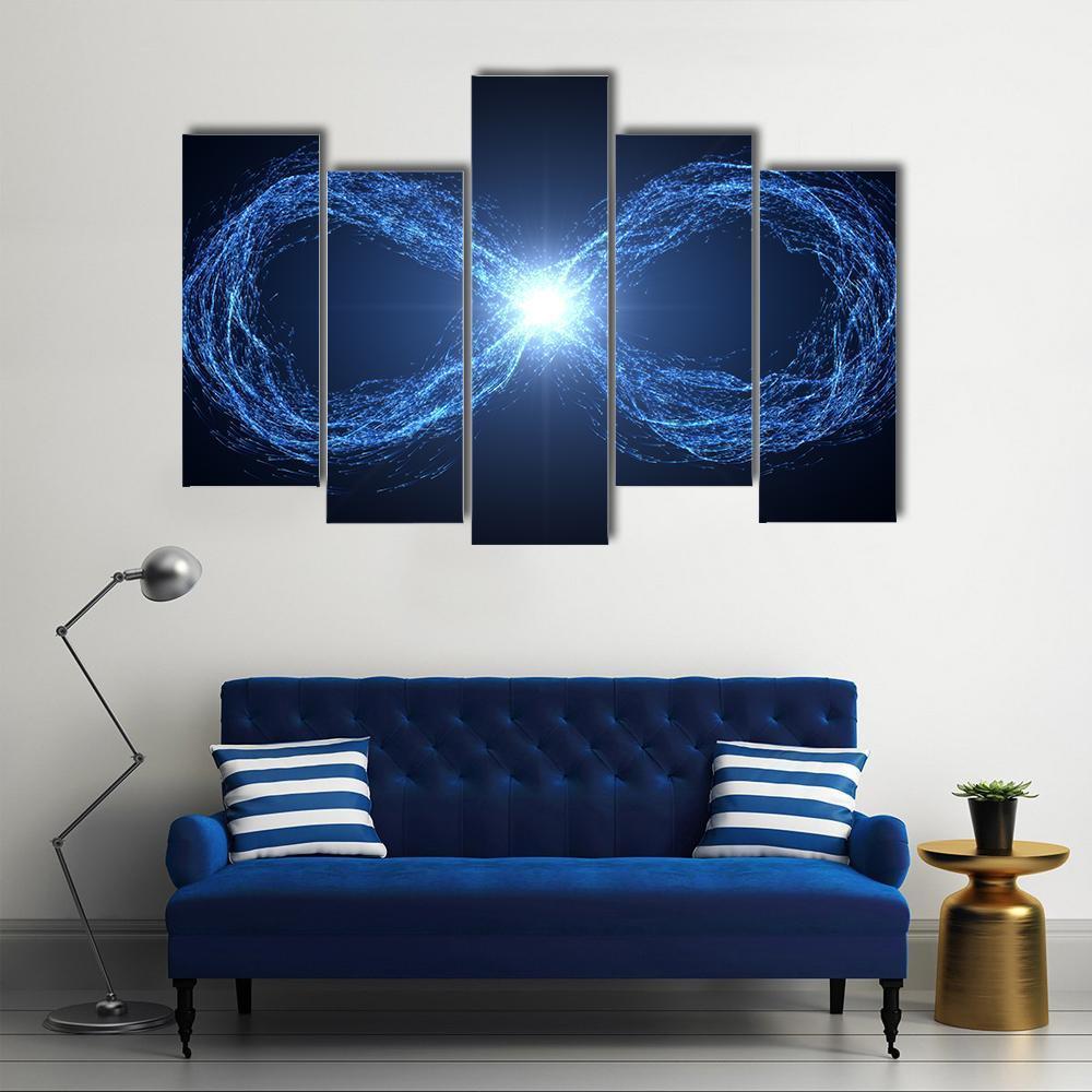 Loop Of Moving Energy Canvas Wall Art-5 Pop-Gallery Wrap-47" x 32"-Tiaracle