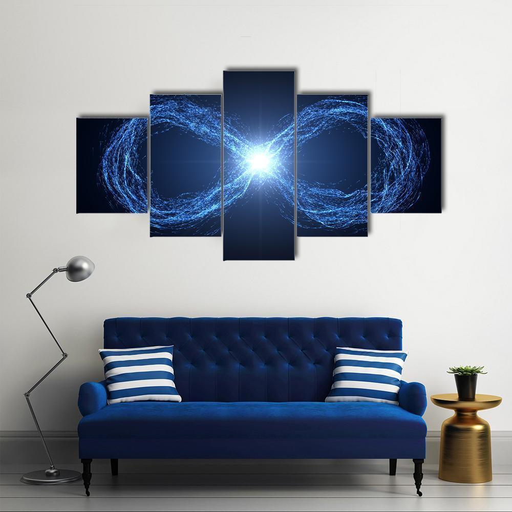 Loop Of Moving Energy Canvas Wall Art-5 Star-Gallery Wrap-62" x 32"-Tiaracle