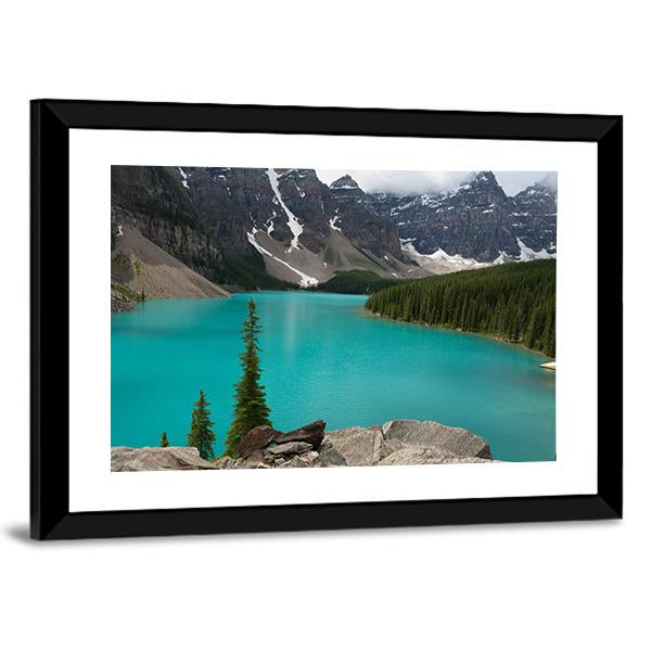 Loraine Lake Canvas Wall Art-3 Horizontal-Gallery Wrap-25" x 16"-Tiaracle