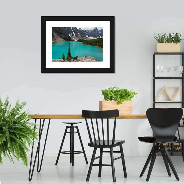Loraine Lake Canvas Wall Art-3 Horizontal-Gallery Wrap-25" x 16"-Tiaracle