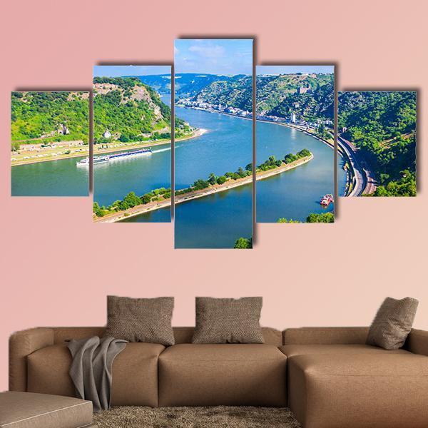 Rhineland-Palatinate Germany Canvas Wall Art-5 Pop-Gallery Wrap-47" x 32"-Tiaracle