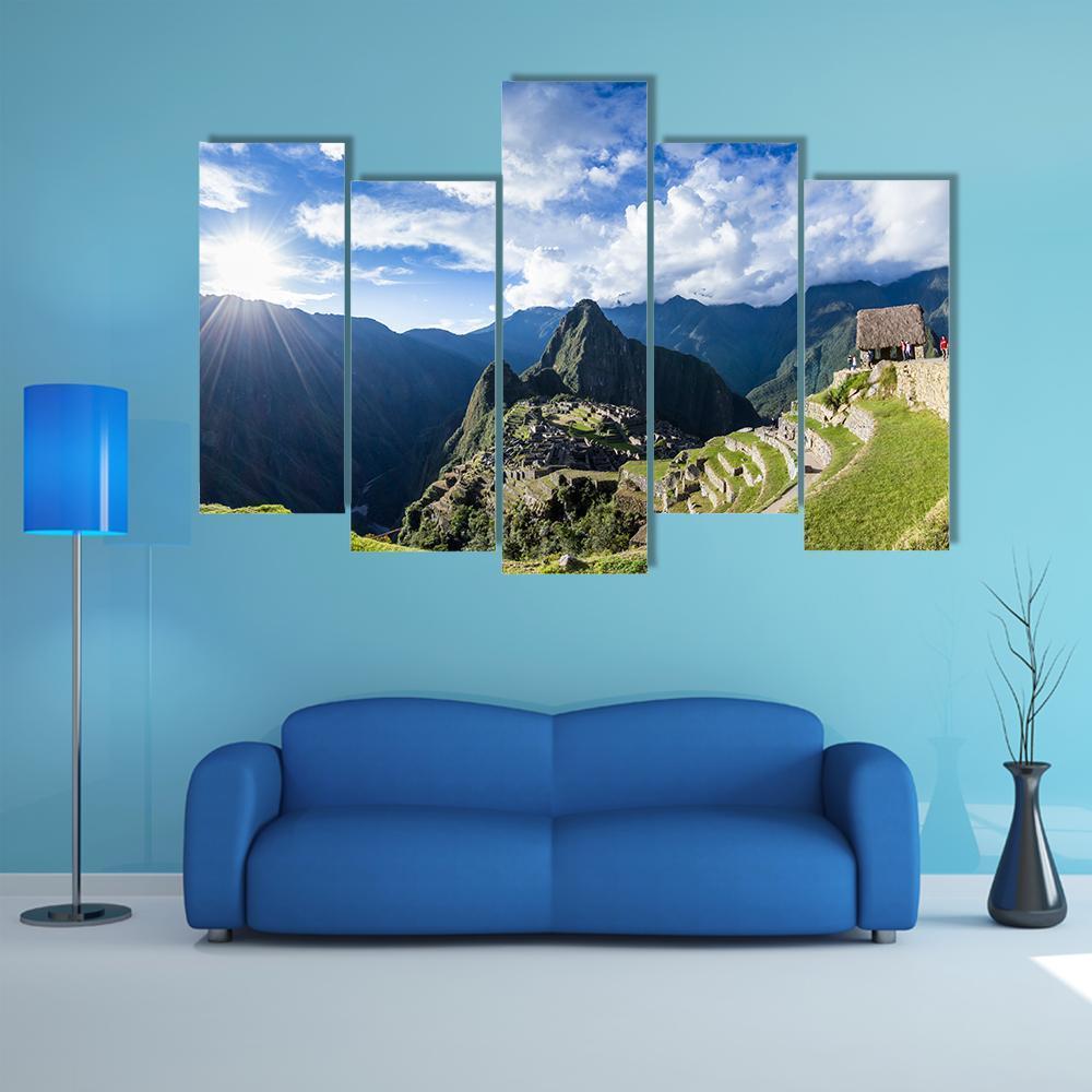 City Of Machu Pichu Canvas Wall Art-5 Pop-Gallery Wrap-47" x 32"-Tiaracle
