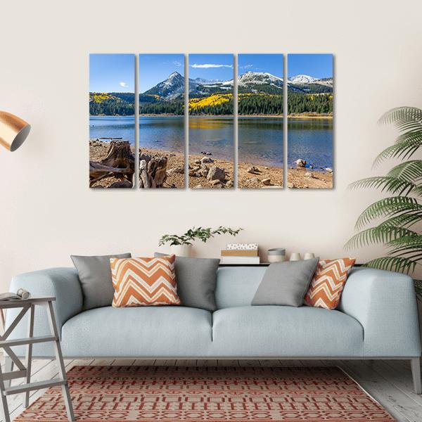 Lost Lake Along Kebler Pass Canvas Wall Art-5 Horizontal-Gallery Wrap-22" x 12"-Tiaracle