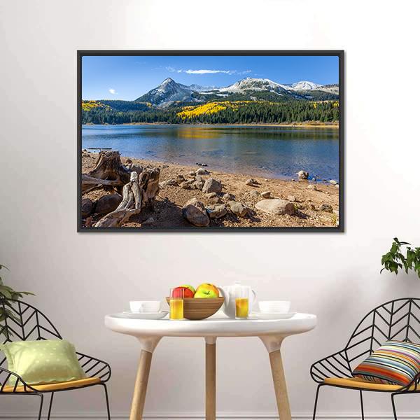 Lost Lake Along Kebler Pass Canvas Wall Art-5 Horizontal-Gallery Wrap-22" x 12"-Tiaracle