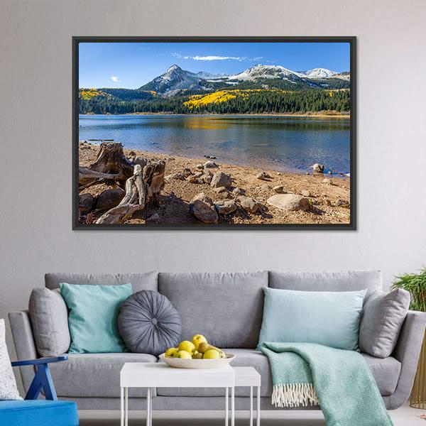 Lost Lake Along Kebler Pass Canvas Wall Art-5 Horizontal-Gallery Wrap-22" x 12"-Tiaracle