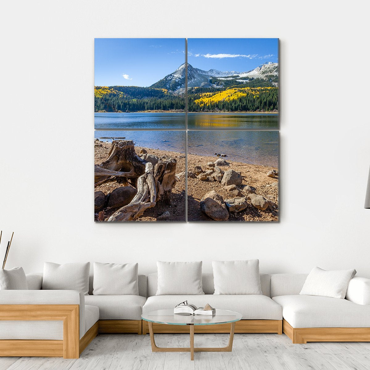 Lost Lake Along Kebler Pass Canvas Wall Art-5 Horizontal-Gallery Wrap-22" x 12"-Tiaracle