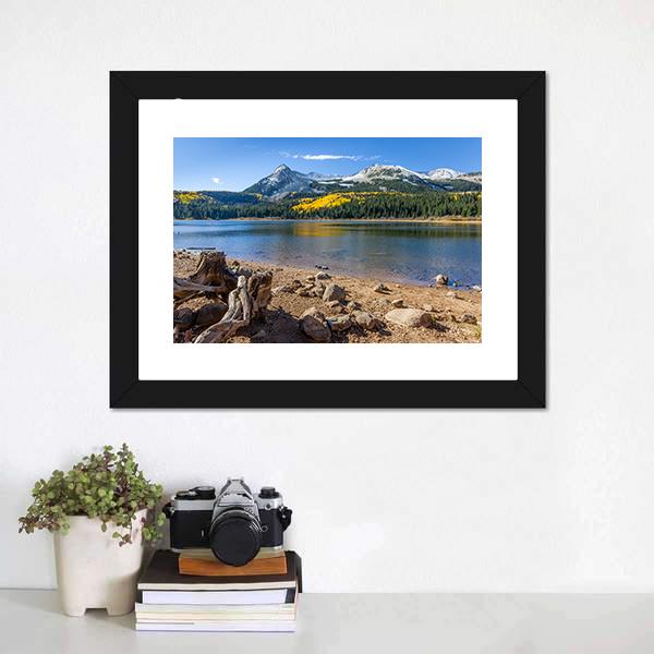Lost Lake Along Kebler Pass Canvas Wall Art-1 Piece-Framed Print-20" x 16"-Tiaracle