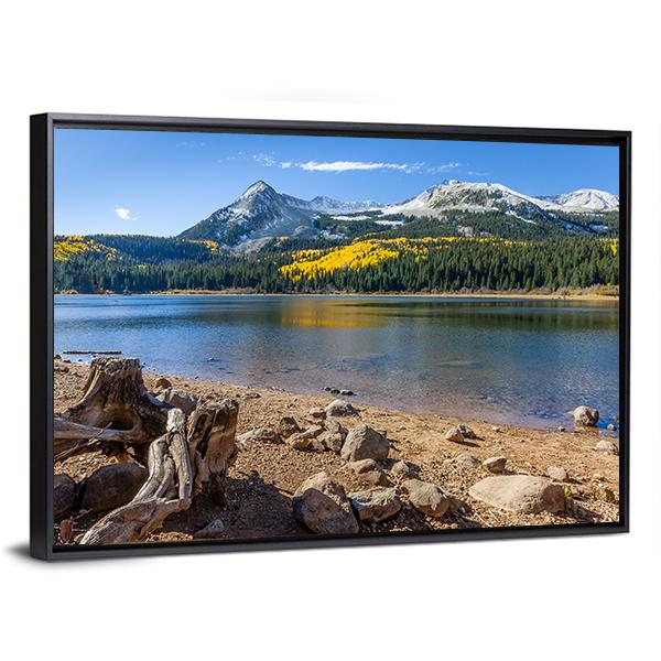 Lost Lake Along Kebler Pass Canvas Wall Art-5 Horizontal-Gallery Wrap-22" x 12"-Tiaracle